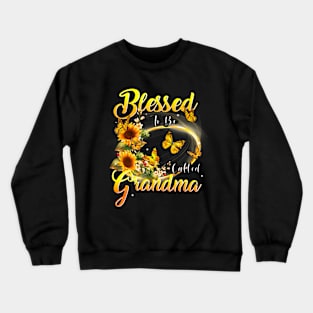 Blessed To Be Called Grandma Sunflower Lovers Grandma Crewneck Sweatshirt